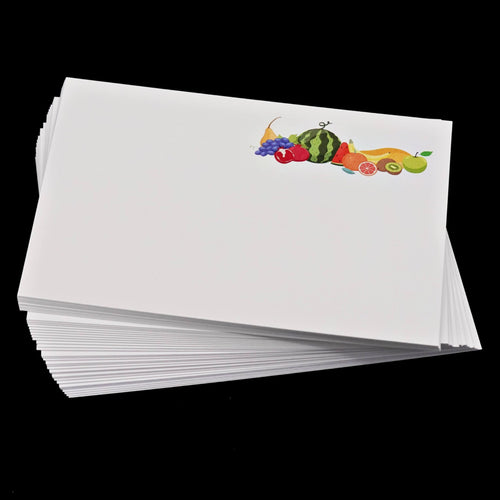 100 cartellini segnaprezzi prestampati con motivo ortofrutta