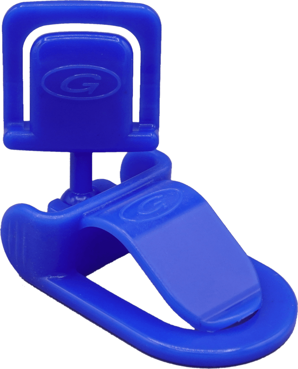 dettaglio pinza portaprezzi blu