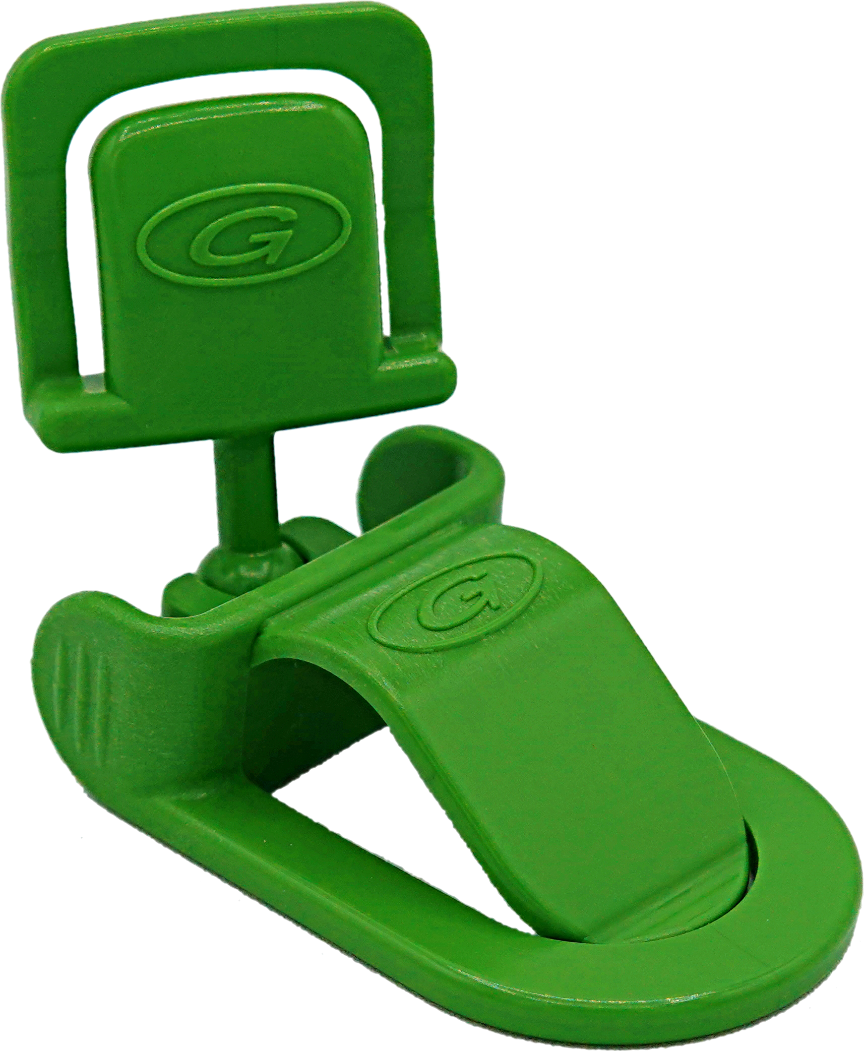 dettaglio pinza portaprezzi verde