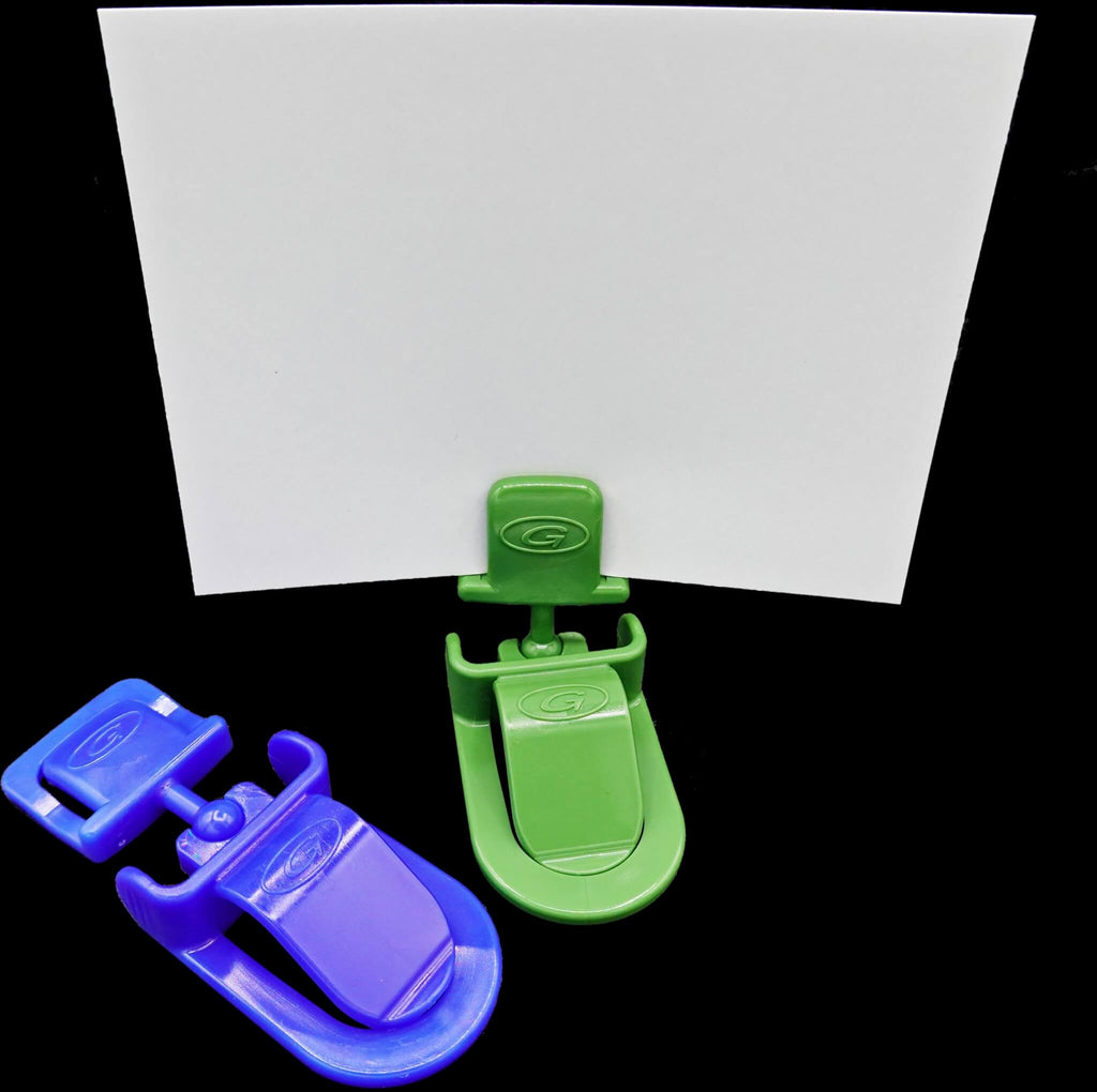 Pinze portaprezzo snodate in plastica resistente con cartellini inclusi, ideali per negozi, mercati e uso domestico